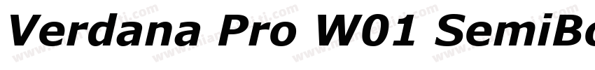 Verdana Pro W01 SemiBold Italic字体转换